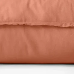 Carré Blanc Taie d'oreiller carrée coton Neo tomette| Taies D’oreiller