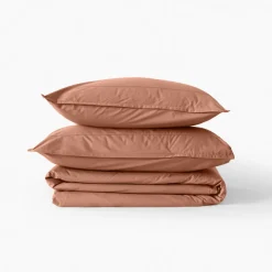 Carré Blanc Taie d'oreiller carrée coton Neo tomette| Taies D’oreiller