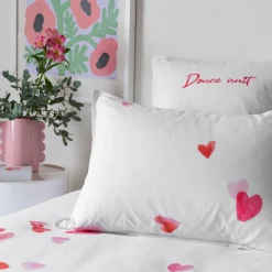 Carré Blanc Taie d'oreiller carrée coton Adore|Femme Coffrets Cadeaux|Taies D'oreiller