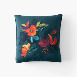 Carré Blanc Taie d'oreiller carrée coton Eclats| Taies D’oreiller