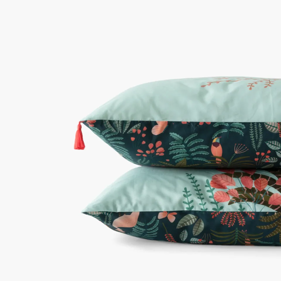 Carré Blanc Taie d'oreiller carrée coton Aruba|Enfant Taies D'oreiller