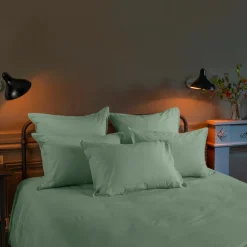 Carré Blanc Taie d'oreiller carrée coton Neo thym| Taies D’oreiller