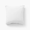 Carré Blanc Taie d'oreiller carrée lin et coton lavé Songe blanc| Taies D’oreiller