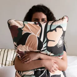 Carré Blanc Taie d'oreiller carrée percale de coton bio Gisèle| Taies D’oreiller