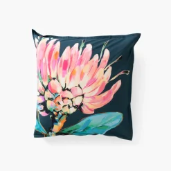 Carré Blanc Taie d'oreiller carrée percale de coton Protea| Taies D’oreiller