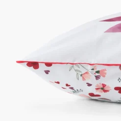 Carré Blanc Taie d'oreiller carrée pur coton bio Mes Rêves|Enfant Linge De Litbio|Taies D'oreiller