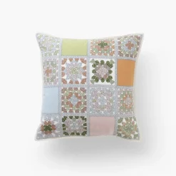 Carré Blanc Taie d'oreiller carrée pur coton Méli-Mélo| Taies D’oreiller