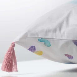 Carré Blanc Taie d'oreiller carrée pur coton Calliopé|Enfant Taies D'oreiller