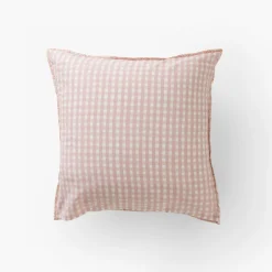 Carré Blanc Taie d'oreiller carrée pur coton bio Rêve d'or|Enfant Linge De Litbio|Taies D'oreiller