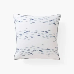 Carré Blanc Taie d'oreiller carrée pur coton Océanos|Enfant Taies D'oreiller