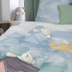 Carré Blanc Taie d'oreiller carrée pur coton Skog|Enfant Taies D'oreiller