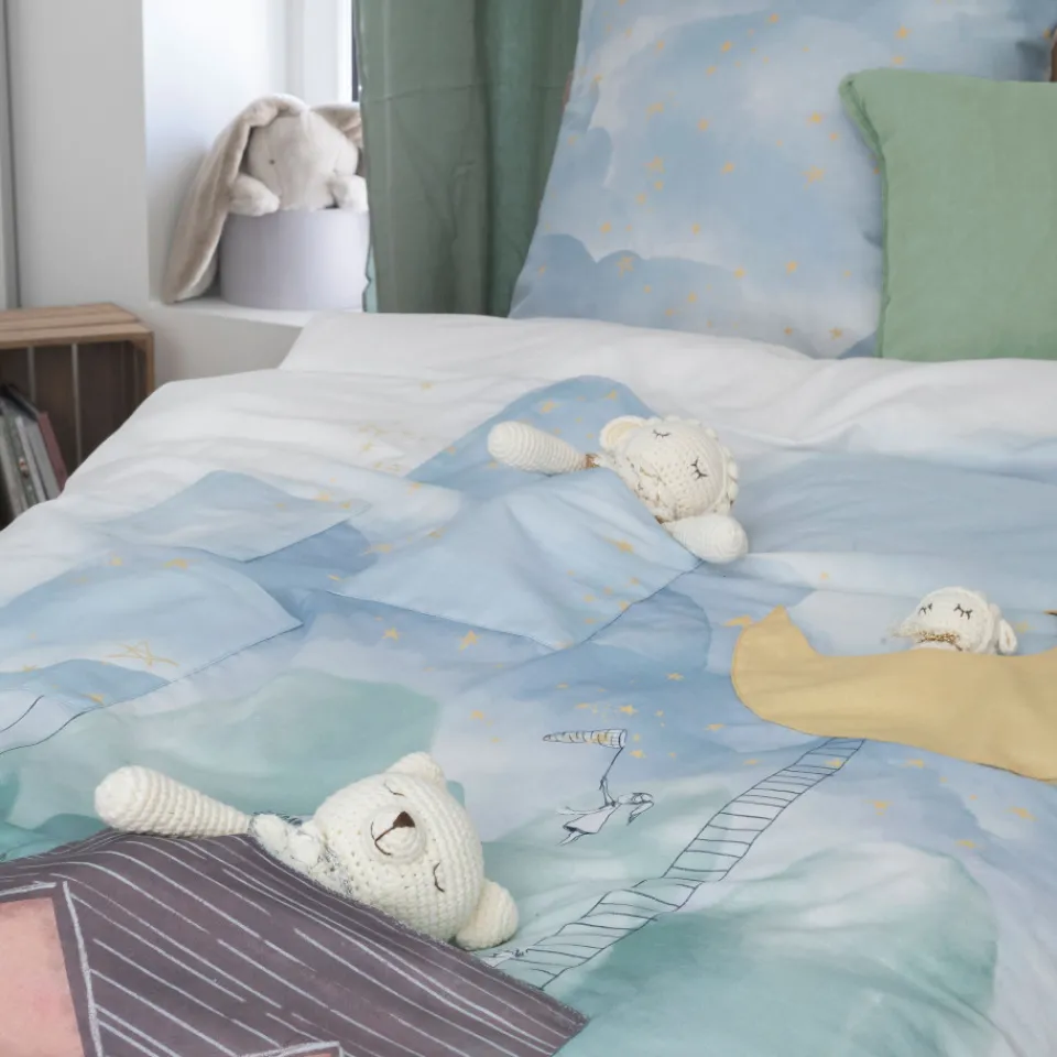 Carré Blanc Taie d'oreiller carrée pur coton Skog|Enfant Taies D'oreiller