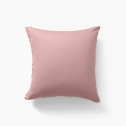 Carré Blanc Taie d'oreiller carrée satin de coton lavé bio Quartz blush| Taies D’oreiller