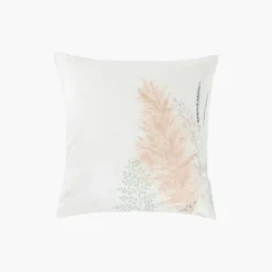 Carré Blanc Taie d'oreiller carrée satin de coton Pampa II| Taies D’oreiller