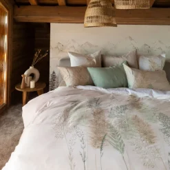 Carré Blanc Taie d'oreiller carrée satin de coton Pampa II| Taies D’oreiller