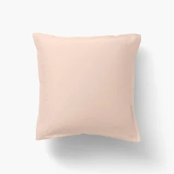 Carré Blanc Taie d'oreiller carrée satin de coton jacquard pois et rayures Prestige nacre| Taies D’oreiller