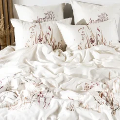 Carré Blanc Taie d'oreiller carrée satin de coton Aura|Femme Coffrets Cadeaux|Taies D’oreiller