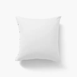 Carré Blanc Taie d'oreiller carrée satin de coton lavé bio Quartz blanc| Taies D’oreiller