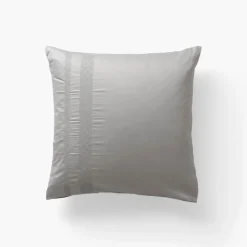 Carré Blanc Taie d'oreiller carrée satin de coton Titane|Homme Coffrets Cadeaux|Taies D’oreiller