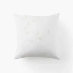 Carré Blanc Taie d'oreiller carrée satin de coton Mon Ange| Taies D’oreiller