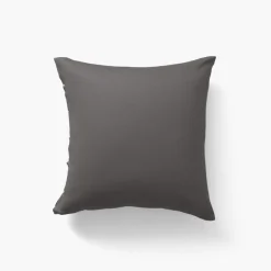 Carré Blanc Taie d'oreiller carrée satin de coton lavé bio Quartz galet| Taies D’oreiller