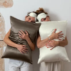 Carré Blanc Taie d'oreiller carrée soie de mûrier Beauté vison|Femme Coffrets Cadeaux|Coffrets Cadeaux