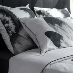 Carré Blanc Taie d'oreiller rectangulaire coton Danaïde| Taies D’oreiller