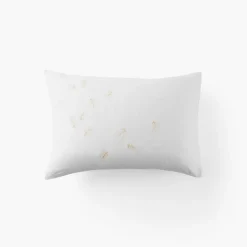 Carré Blanc Taie d'oreiller rectangulaire satin de coton Mon Ange| Taies D’oreiller