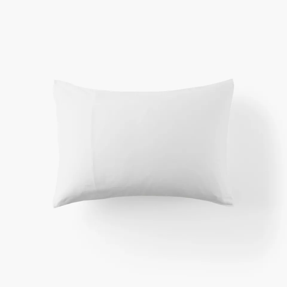 Carré Blanc Taie d'oreiller rectangulaire satin de coton Mon Ange| Taies D’oreiller