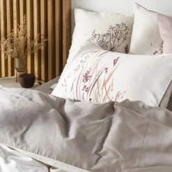 Carré Blanc Taie d'oreiller rectangulaire satin de coton Aura| Taies D’oreiller