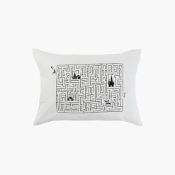 Carré Blanc Taie d'oreiller rectangulaire pur coton Jocamini|Enfant Taies D'oreiller