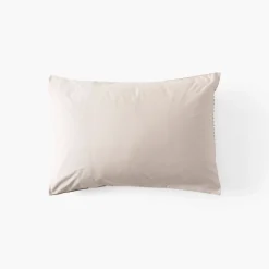 Carré Blanc Taie d'oreiller rectangulaire coton Cadaques| Taies D’oreiller