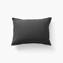 Carré Blanc Taie d'oreiller rectangulaire coton Neo anthracite| Taies D’oreiller