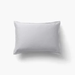 Carré Blanc Taie d'oreiller rectangulaire satin de coton jacquard pois et rayures Prestige tourterelle| Taies D’oreiller