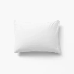 Carré Blanc Taie d'oreiller rectangulaire en pur coton lavé biologique Souffle blanc|Enfant Taies D'oreiller|Taies D’oreiller