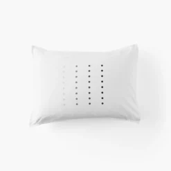 Carré Blanc Taie d'oreiller rectangulaire coton Dotsy|Homme Coffrets Cadeaux|Taies D’oreiller