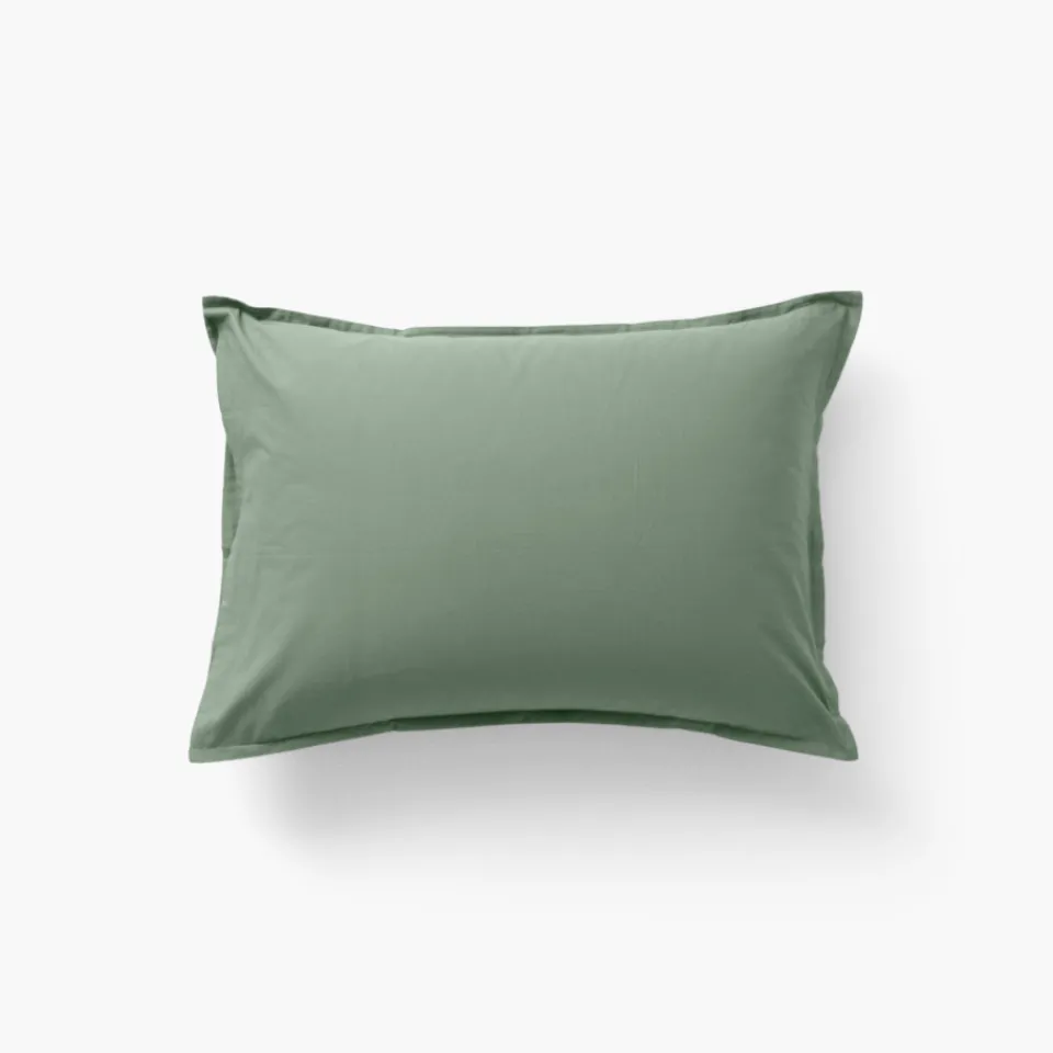 Carré Blanc Taie d'oreiller rectangulaire coton Neo thym| Taies D’oreiller