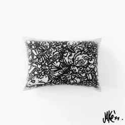 Carré Blanc Taie d'oreiller rectangulaire coton Jakè x|Homme Coffrets Cadeaux|Taies D’oreiller