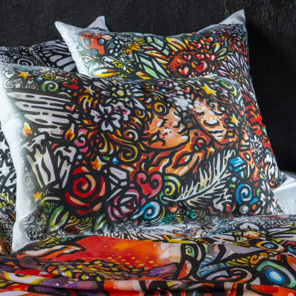 Carré Blanc Taie d'oreiller rectangulaire coton Jakè x|Homme Coffrets Cadeaux|Taies D’oreiller