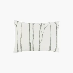 Carré Blanc Taie d'oreiller rectangulaire réversible percale de coton lavée biologique Monarbre| Taies D’oreiller