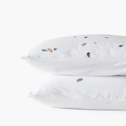 Carré Blanc Taie d'oreiller rectangulaire satin de coton Equinoxe| Taies D’oreiller