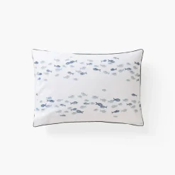 Carré Blanc Taie d'oreiller rectangulaire pur coton Océanos|Enfant Taies D'oreiller