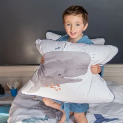 Carré Blanc Taie d'oreiller rectangulaire pur coton Océanos|Enfant Taies D'oreiller