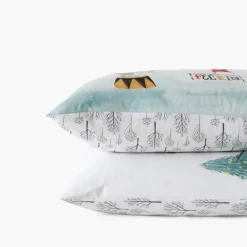 Carré Blanc Taie d'oreiller rectangulaire pur coton Féeries|Enfant Linge De Litbio|Taies D'oreiller