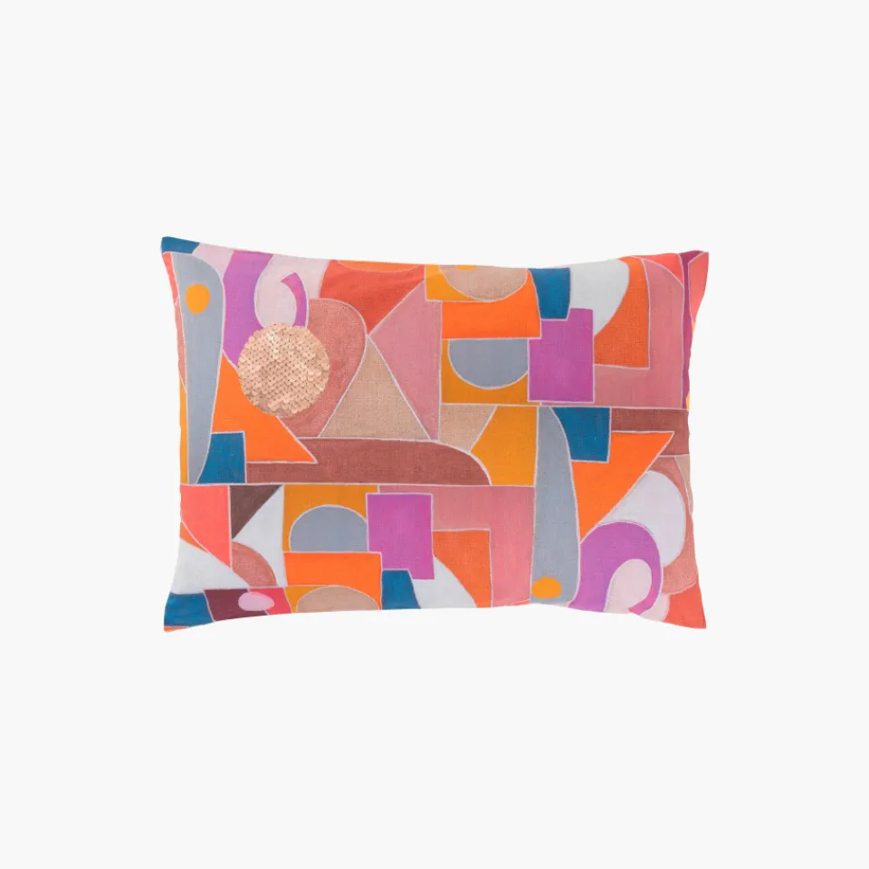 Carré Blanc Taie d'oreiller rectangulaire percale de coton Rosangela| Taies D’oreiller