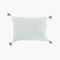 Carré Blanc Taie d'oreiller rectangulaire coton et lin Aloevera| Taies D’oreiller