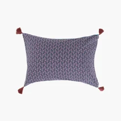 Carré Blanc Taie d'oreiller rectangulaire réversible coton et lin Bombay| Taies D’oreiller