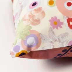 Carré Blanc Taie d'oreiller rectangulaire percale de coton Psyché| Taies D’oreiller