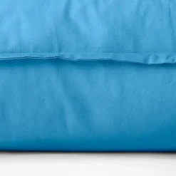 Carré Blanc Taie d'oreiller rectangulaire coton Neo azur| Taies D’oreiller