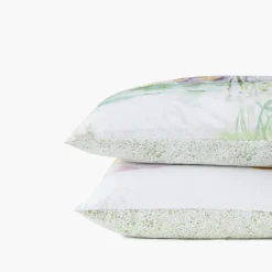 Carré Blanc Taie d'oreiller rectangulaire pur coton bio Safari|Enfant Linge De Litbio|Taies D'oreiller